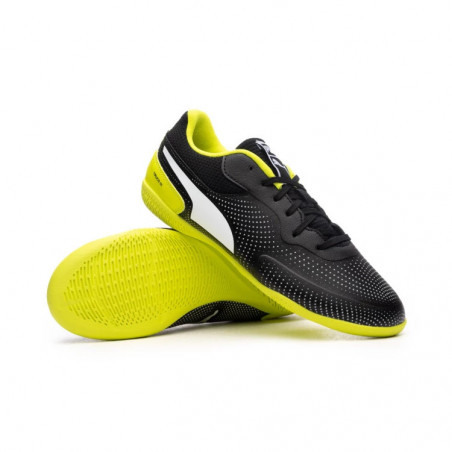 ZAPATILLA PUMA TRUCO III Jr BLACK-WHITE-ELECRIC LIME PARA NIÑO