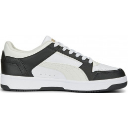 ZAPATILLA PUMA REBOUND JOY LOW WHITE-GRAY-BLACK-GOLD