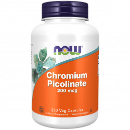 CHROMIUM PICOLINATE, 200MCG 100 CAPSULAS  NOW