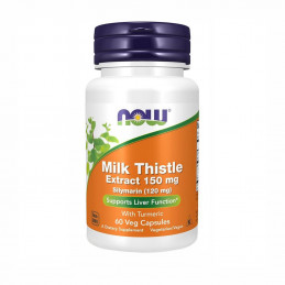 MILK THISTLE EXTRATE WHITH TURMERIC 150MG 60 CAPSULAS  NOW