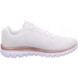 ZAPATILLA SKECHERS GRACEFUL-GET CONNECTED WHITE ROSE GOLD