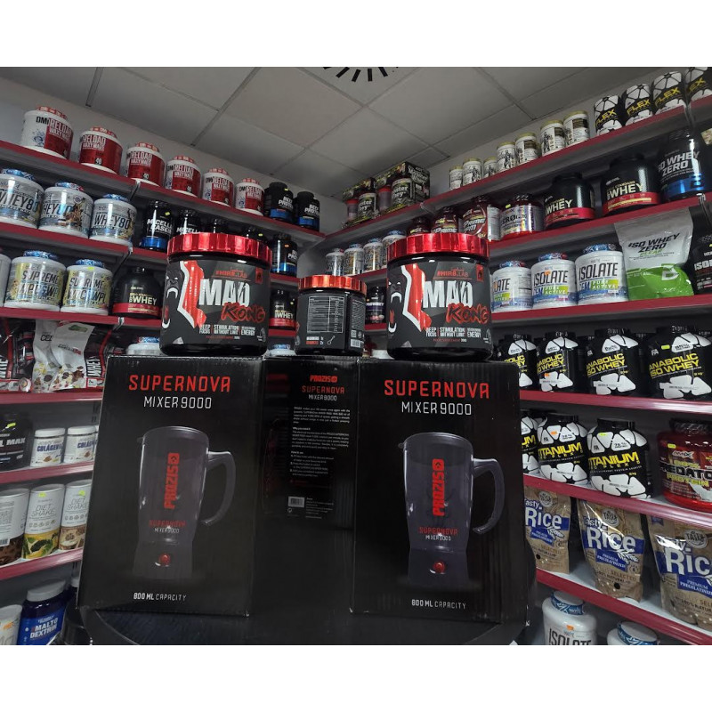 PACK PRE-ENTRENO MAD KONG + SHAKER CON PILAS PROZIS