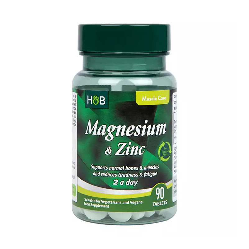 MAGNESIUM WITH ZINC- 90 TABLETS H&B