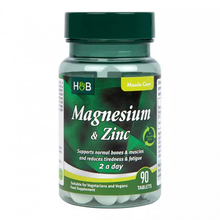 MAGNESIUM WITH ZINC- 90 TABLETS H&B