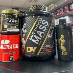 PACK Proteína Game Changer Mass 3kg + Creatine Monohidrate 250gr + Anabolic LEAA 9 240gr + Shaker