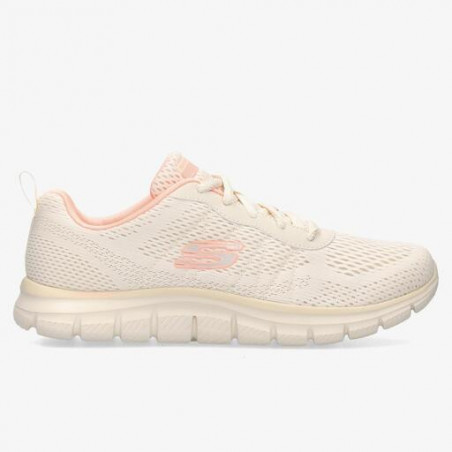 TRACK- NEW STAPLE NATURAL/PINK SKECHERS