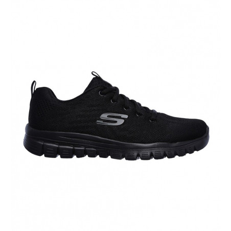 GRACEFUL- GET CONNECTED BLACK SKECHERS