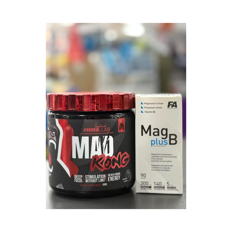 PACK PREENTRENO MAD KONG 300GR + MAGNESIUM & POTASSIUM