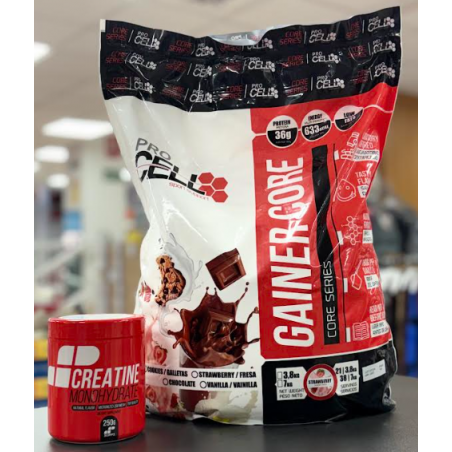 PACK PROTEINA GAINER CORE 7KG + CREATINA MONOHYDRATE 250GR (REGALO)