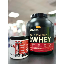 PACK PROTEÍNA WHEY GOLD STANDARD 2.28KG + CREATINA 300 GR (REGALO)