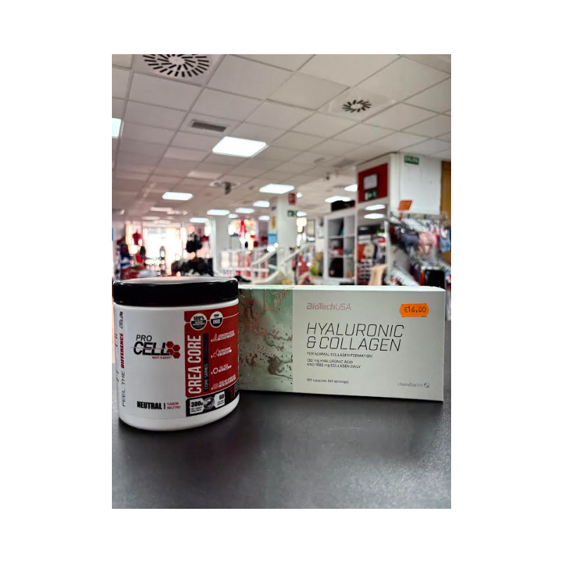 PACK HYALURONIC & COLLAGEN 120 CÁPSULAS + CREATINA 300 GR (REGALO)