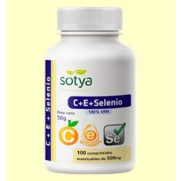 Vitamina C+E+Selenio 100 comprimidos 500mg SOTYA