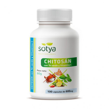 Chitosán con Té verde y Vitamina C 100 cápsulas  SOTYA