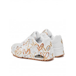 Uno-Metallic Love White/Gold Skechers