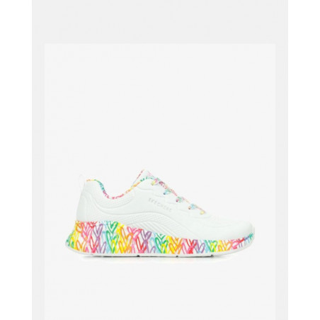 Uno Lite-Exuberant Hearts White/Multi Skechers